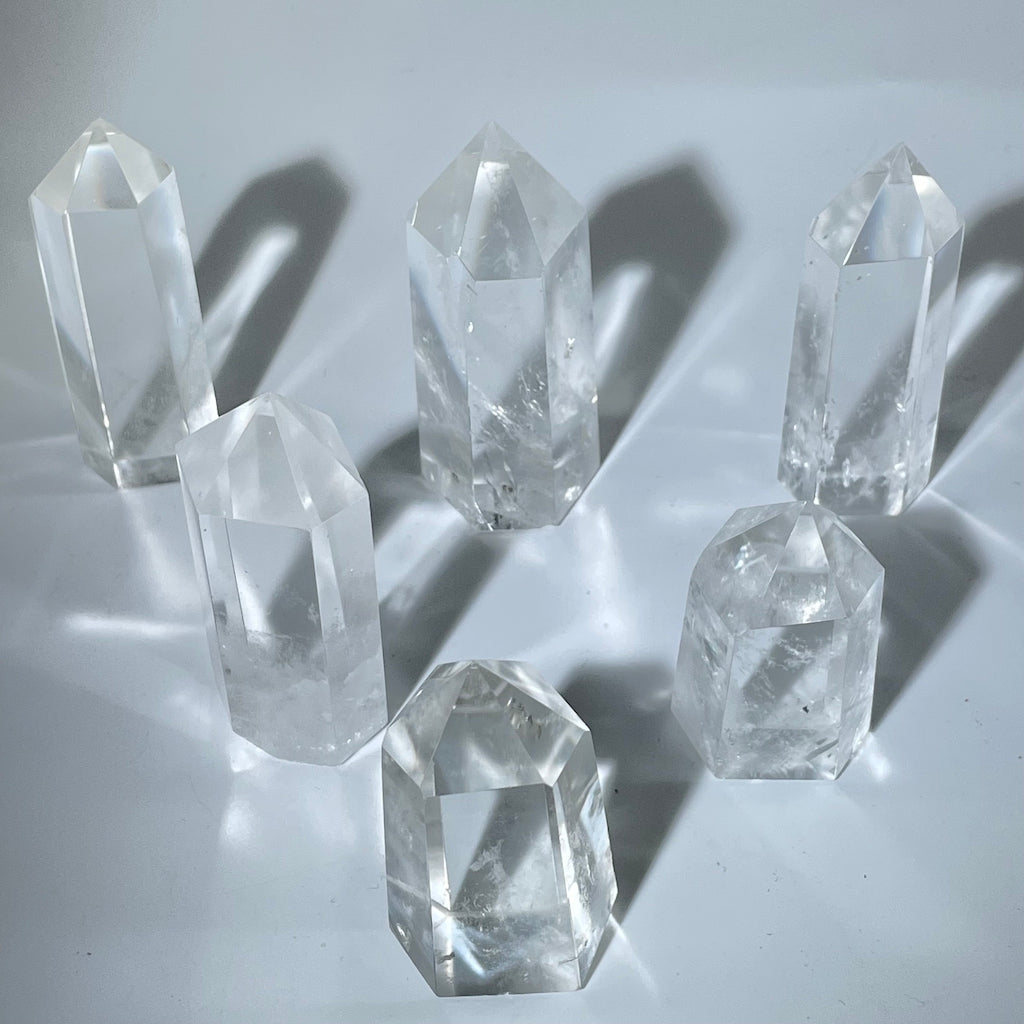 Clear quartz tower