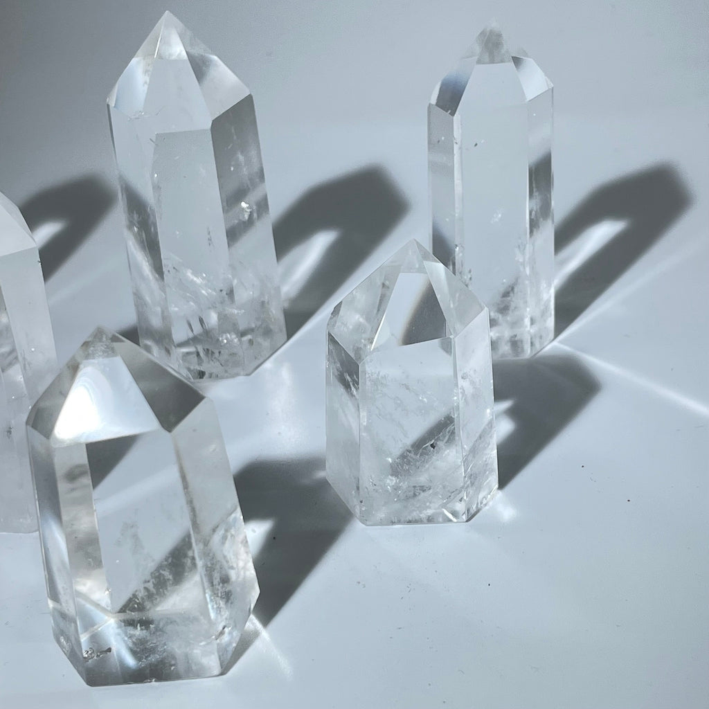 Clear quartz tower