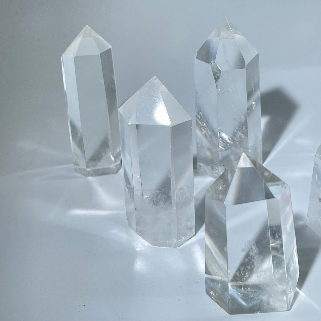 Clear quartz tower